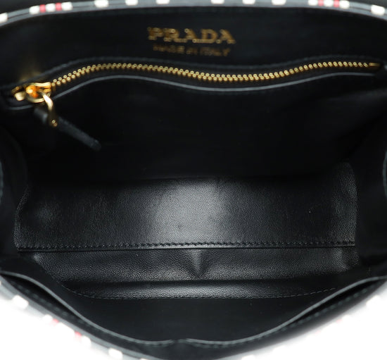 Prada Multicolor Printed Top Handle Bag