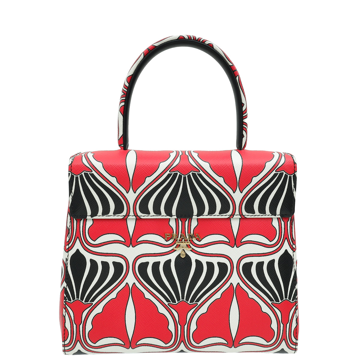 Prada Multicolor Printed Top Handle Bag-Prada-THE CLOSET