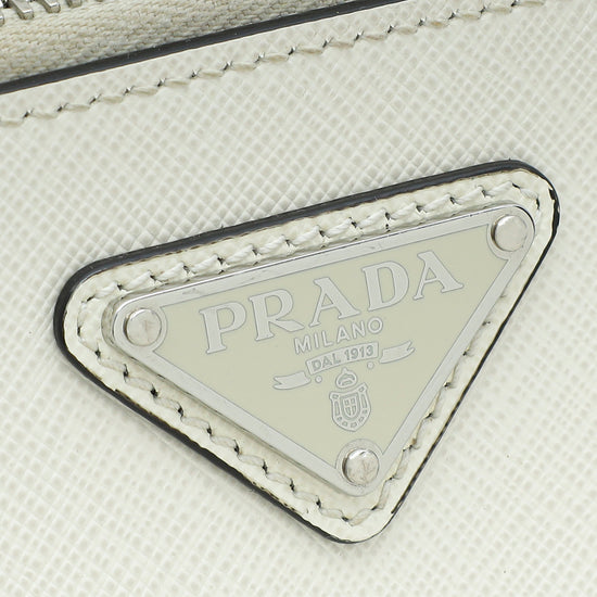 Prada White Brique Re-Nylon Men Bag