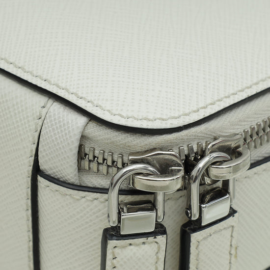 Prada White Brique Re-Nylon Men Bag