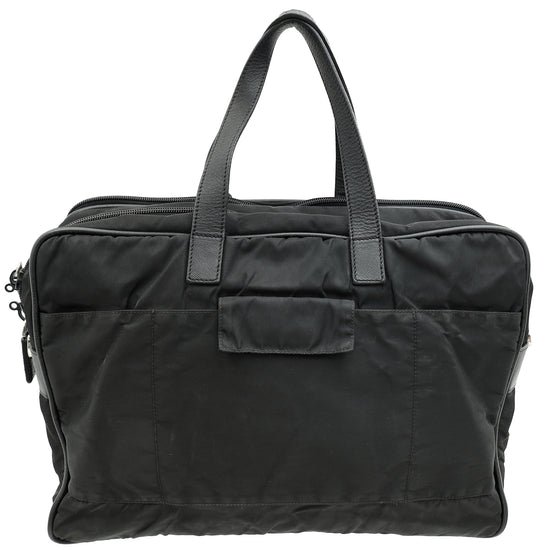 Prada Black Tessuto Nylon Briefcase