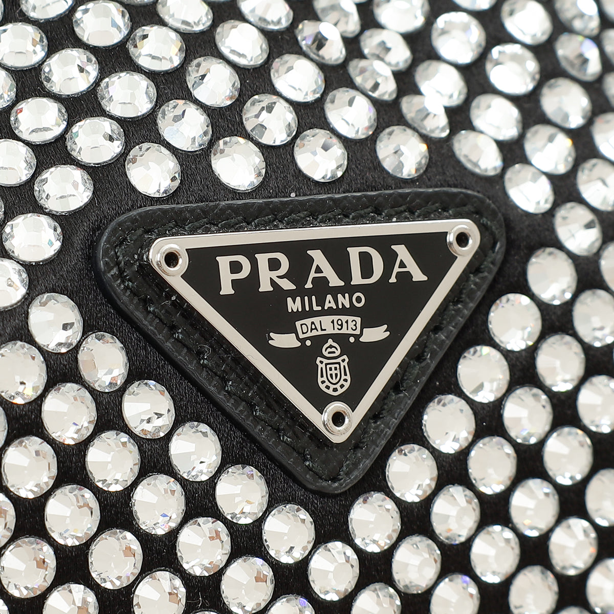 Prada Black Crystal-Embellished Satin Re-Edition 2000 Mini Bag-Prada-THE CLOSET