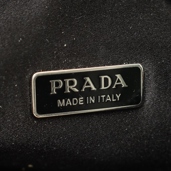 Prada Black Crystal-Embellished Satin Re-Edition 2000 Mini Bag-Prada-THE CLOSET
