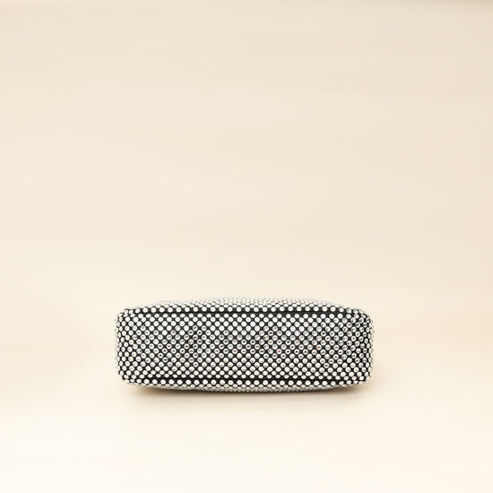 Prada Black Crystal-Embellished Satin Re-Edition 2000 Mini Bag-Prada-THE CLOSET