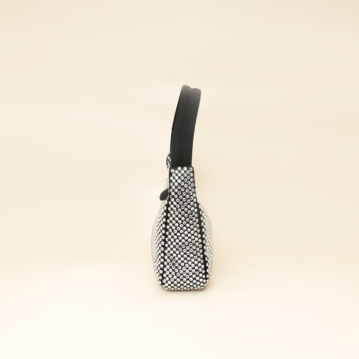 Prada Black Crystal-Embellished Satin Re-Edition 2000 Mini Bag-Prada-THE CLOSET