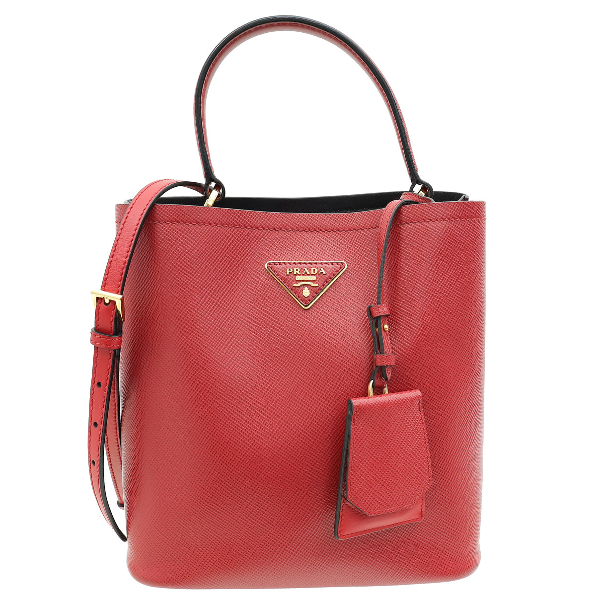 Prada Red Cuir Panier Medium Bag-Prada-THE CLOSET