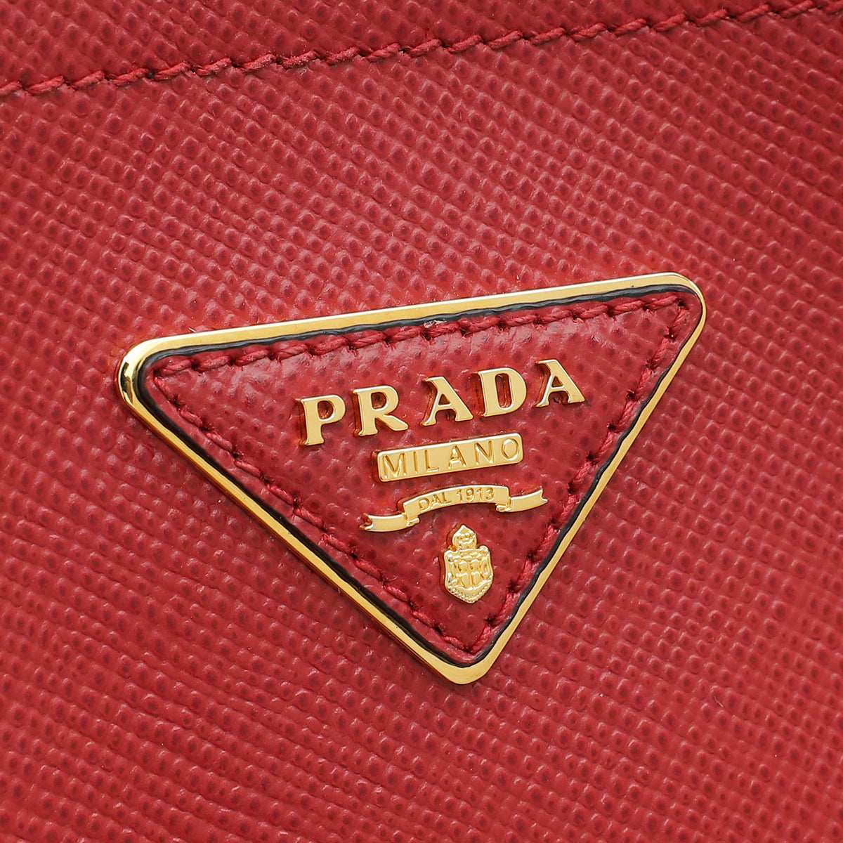 Prada Red Cuir Panier Medium Bag