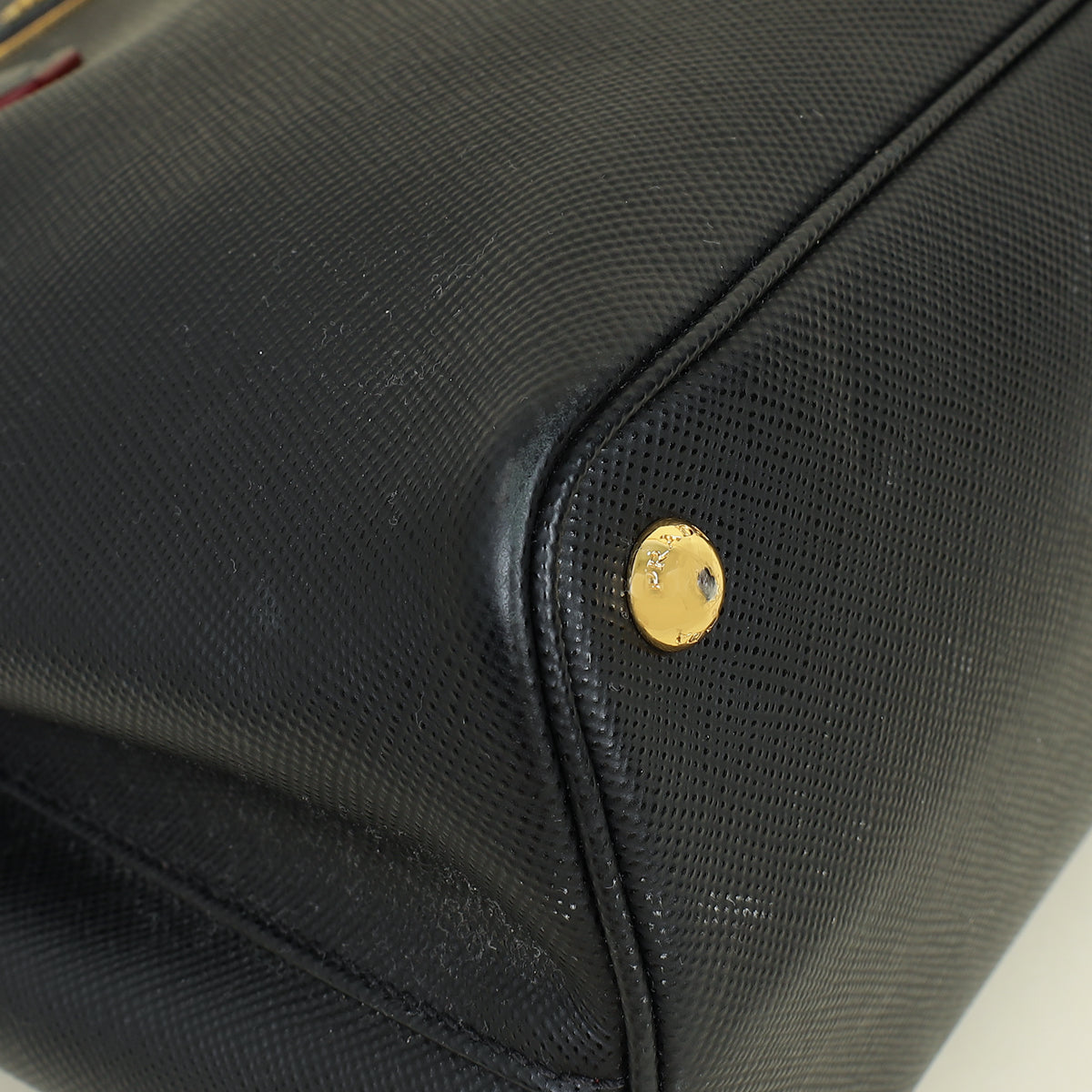 Prada Black Cuir Medium Double Tote Bag