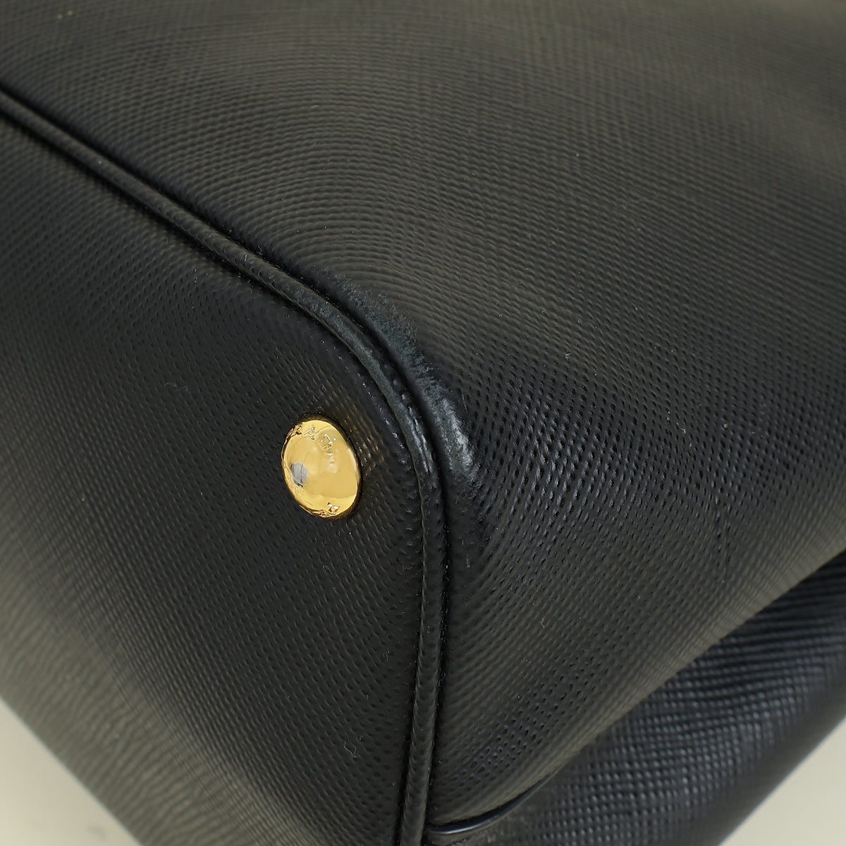 Prada Black Cuir Medium Double Tote Bag