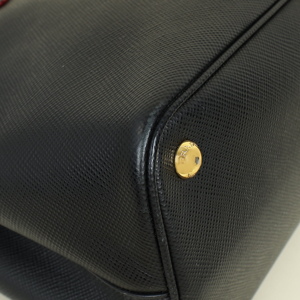 Prada Black Cuir Medium Double Tote Bag