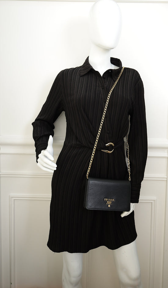 Prada Black Mini Chain Crossbody Bag