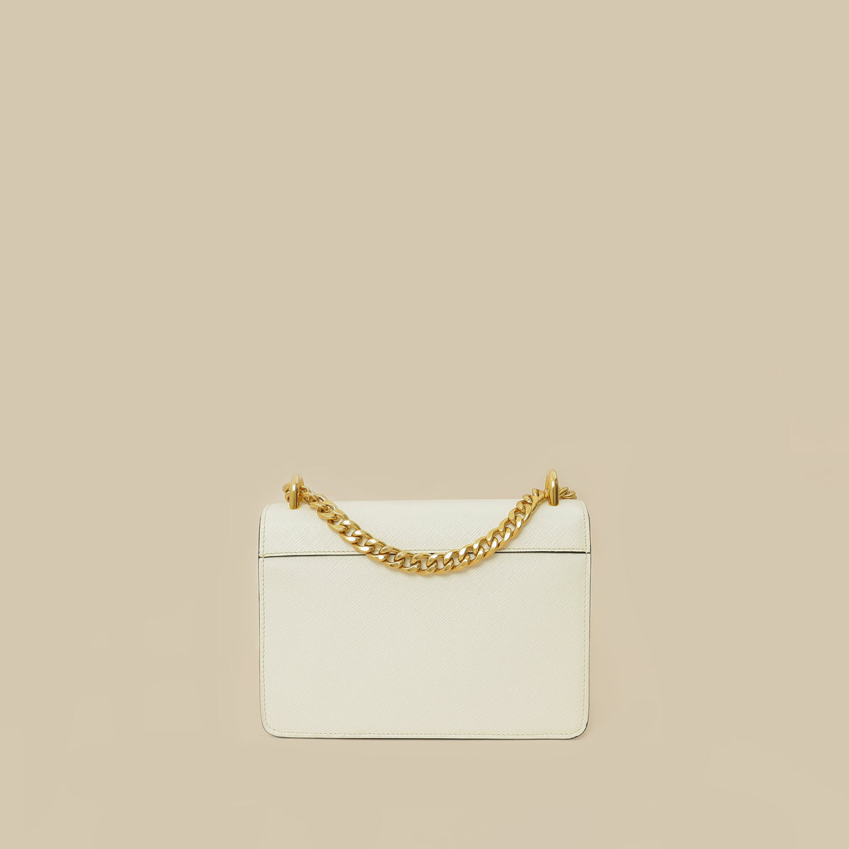 Prada White Flap Chain Crossbody Bag-Prada-THE CLOSET