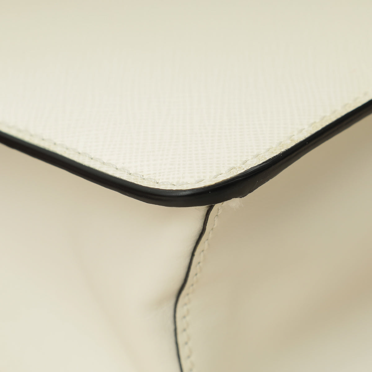 Prada White Flap Chain Crossbody Bag-Prada-THE CLOSET