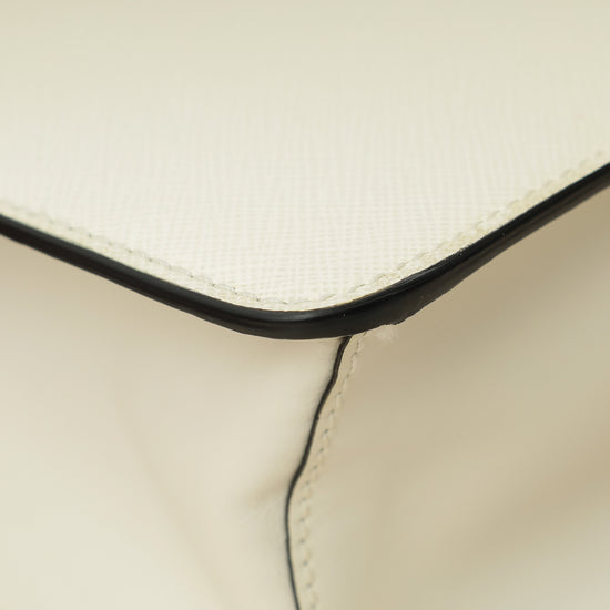 Prada White Flap Chain Crossbody Bag-Prada-THE CLOSET