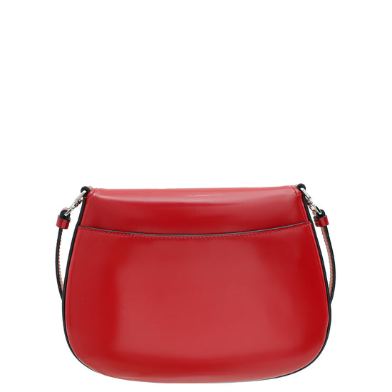 Prada Scarlet Red Cleo Flap Small Shoulder Bag