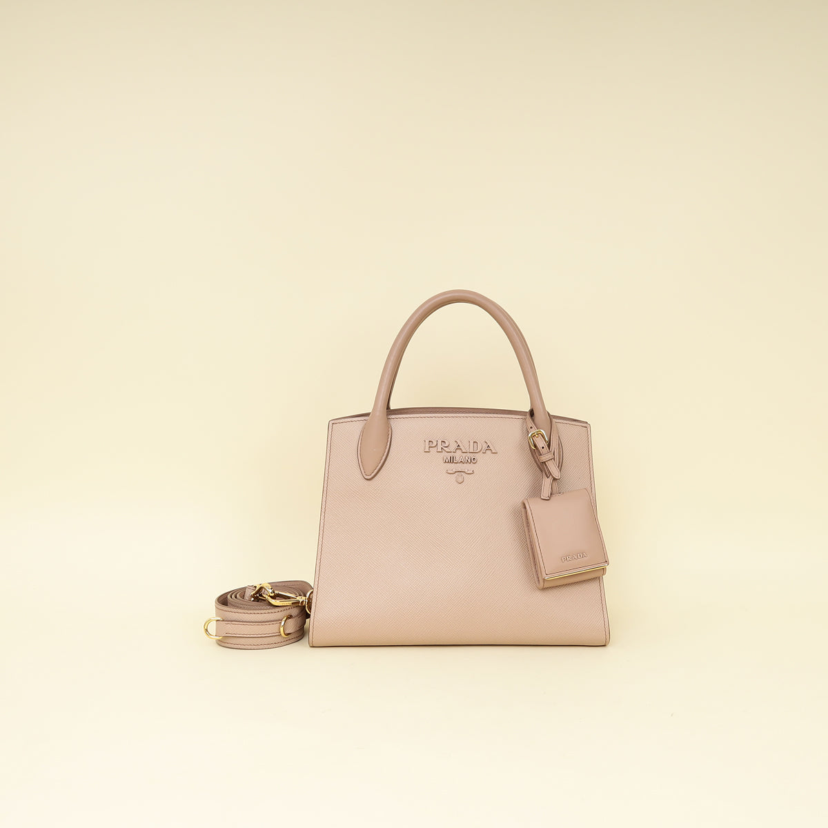 Prada Nude Monochrome Small Tote Bag-Prada-THE CLOSET