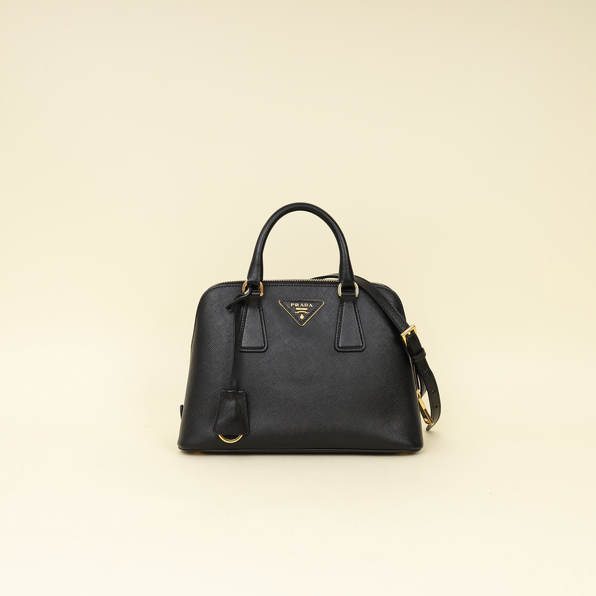 Prada Black Lux Promenade Small Bag-Prada-THE CLOSET