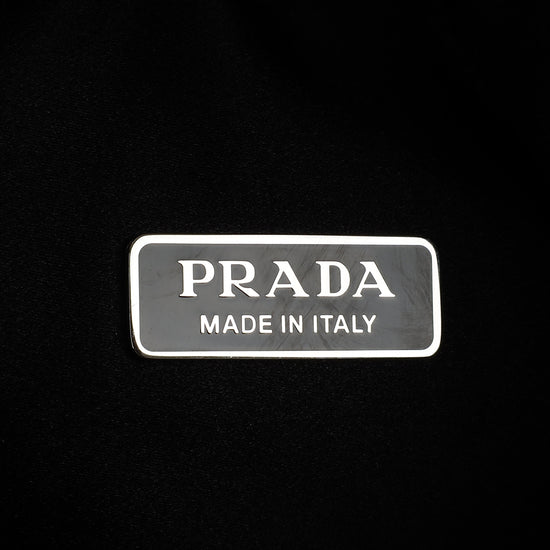 Prada Black Crystal-Embellished Satin Re-Edition 2000 Mini Bag-Prada-THE CLOSET