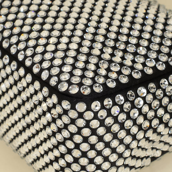 Prada Black Crystal-Embellished Satin Re-Edition 2000 Mini Bag-Prada-THE CLOSET