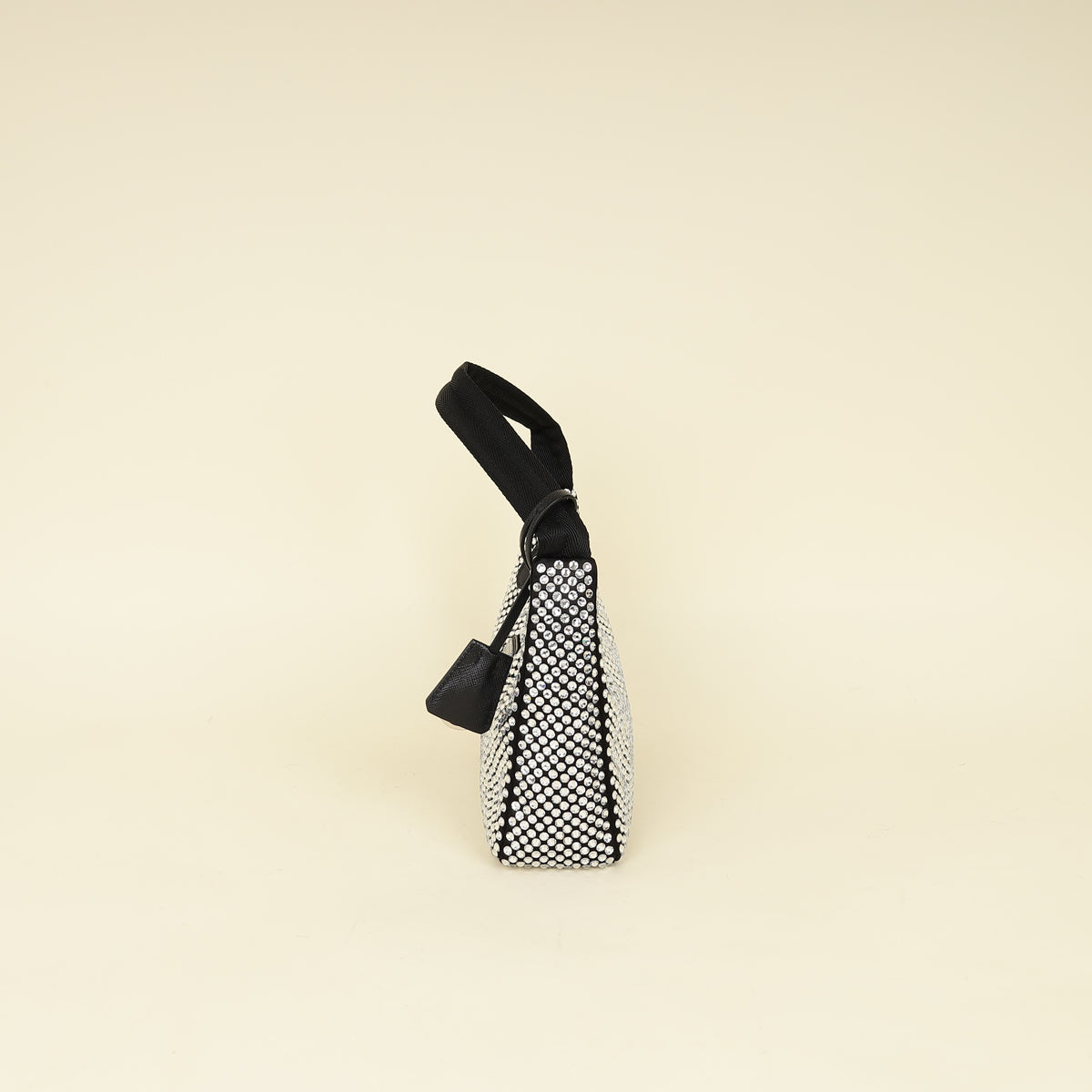 Prada Black Crystal-Embellished Satin Re-Edition 2000 Mini Bag-Prada-THE CLOSET