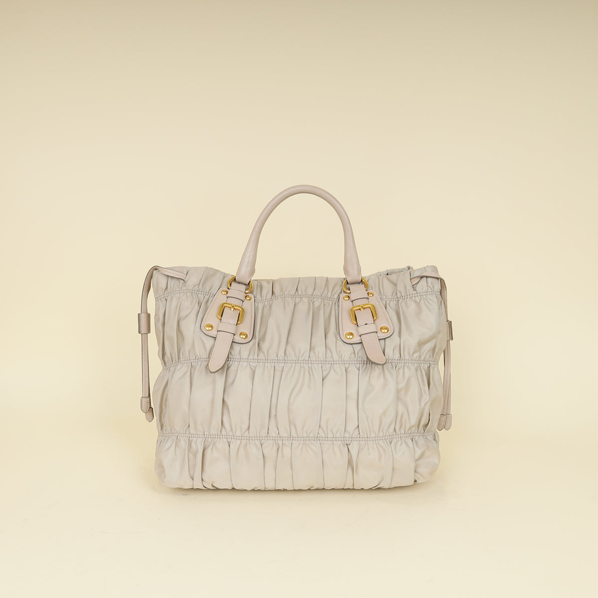 Prada Light Gray Tessuto Gaufre Tote Bag-Prada-THE CLOSET