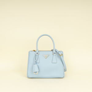 Prada Baby Blue Lux Galleria Small Bag