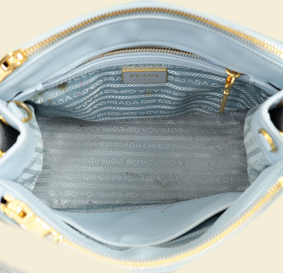 Prada Baby Blue Lux Galleria Small Bag