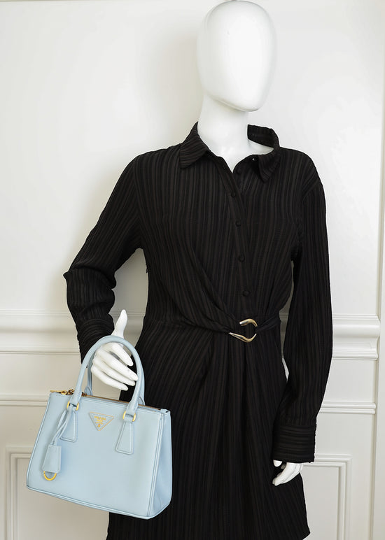Prada Baby Blue Lux Galleria Small Bag