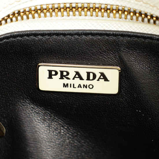 Prada White Mini Crossbody Bag