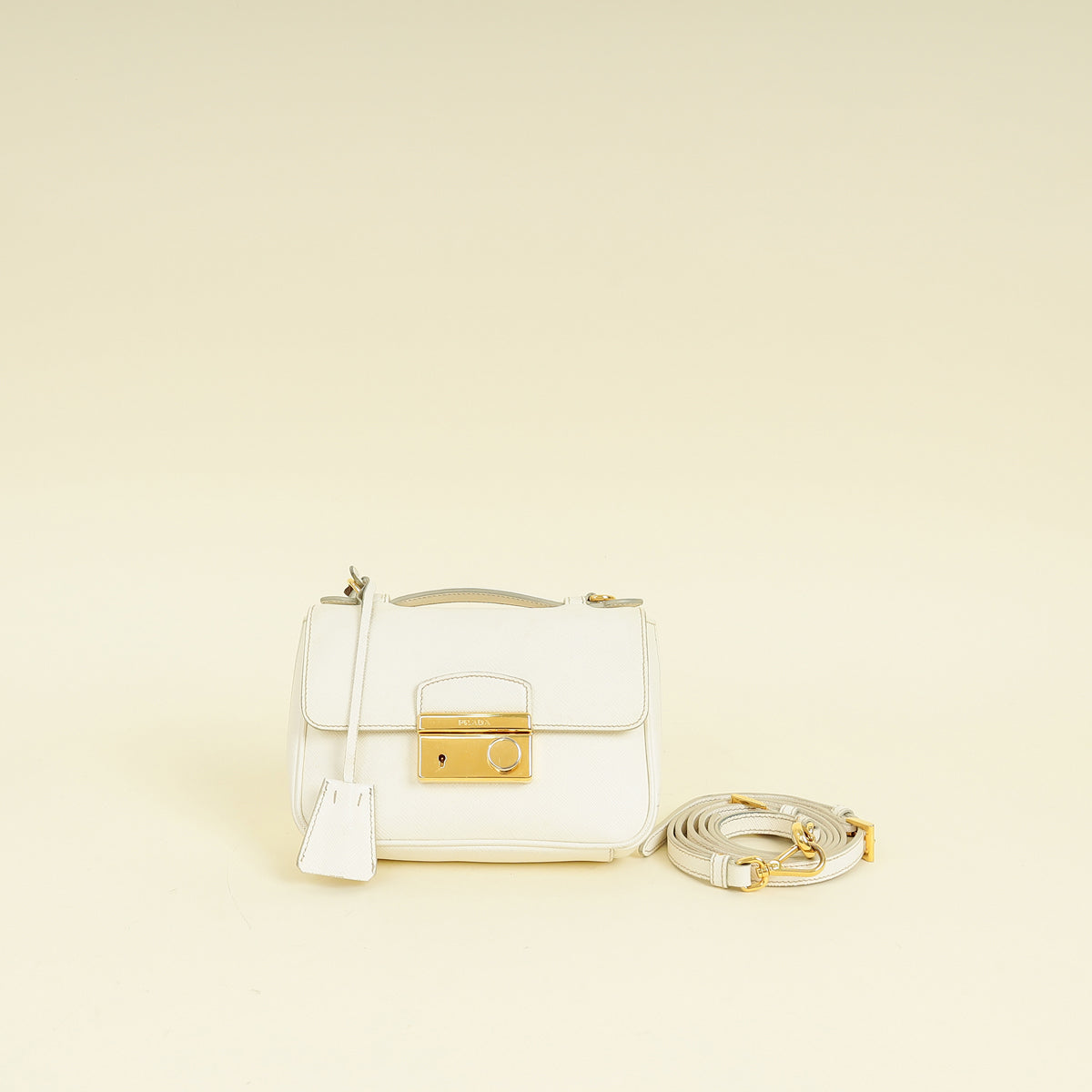 Prada White Mini Crossbody Bag