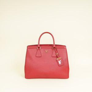 Prada Red Parabole Tote Bag