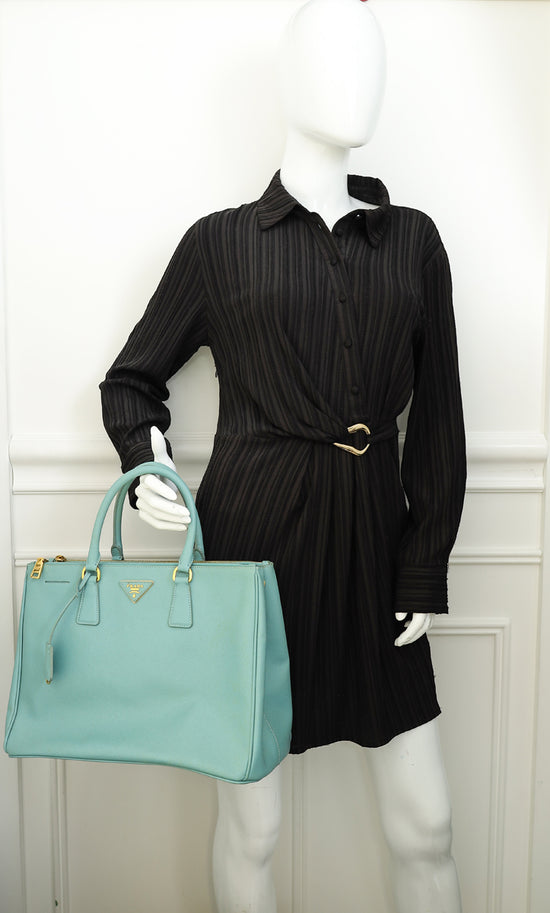 Prada Light Blue Aqua Galleria XL Tote Bag