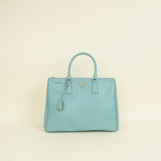 Prada Light Blue Aqua Galleria XL Tote Bag