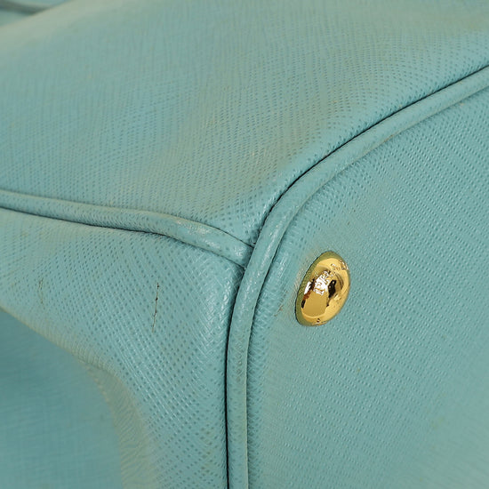 Prada Light Blue Aqua Galleria XL Tote Bag