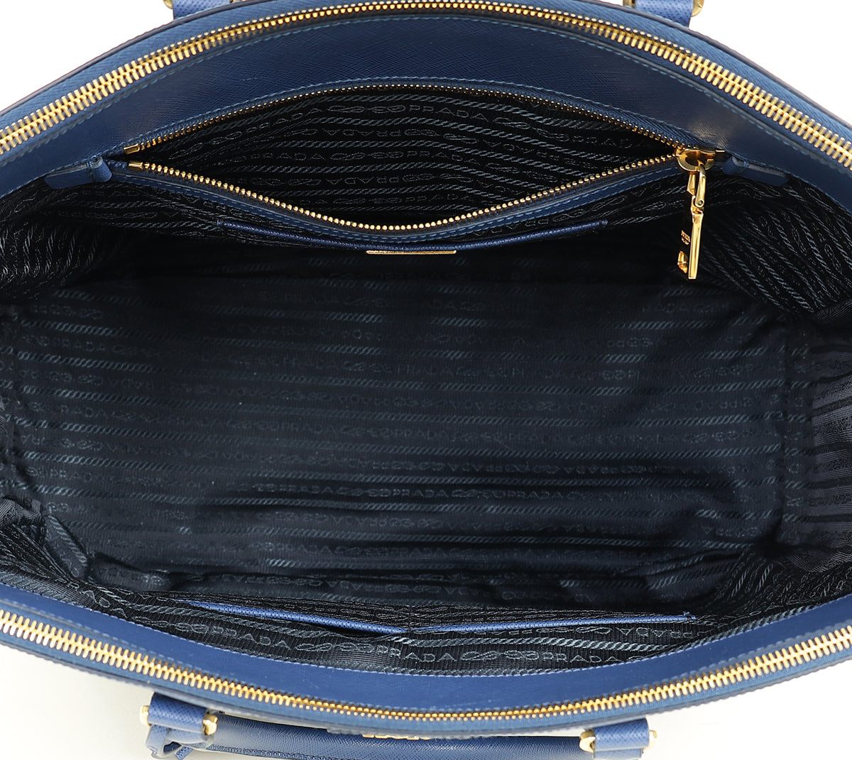 Prada Navy Blue XXL Galleria Tote Bag
