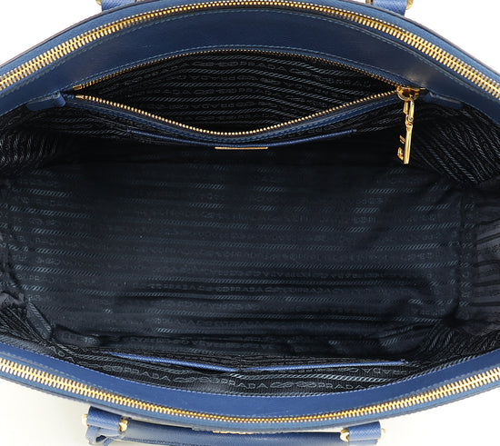 Prada Navy Blue XXL Galleria Tote Bag