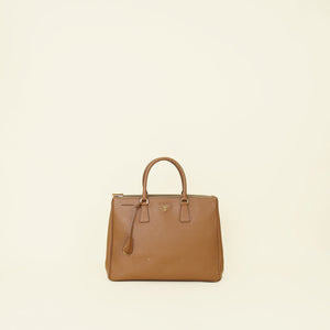 Prada Camel Brown Galleria Tote XL Bag