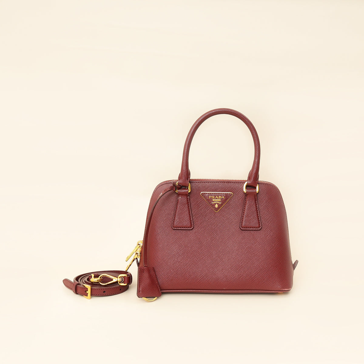 Prada Cerise Lux Promenade Bag-Prada-THE CLOSET