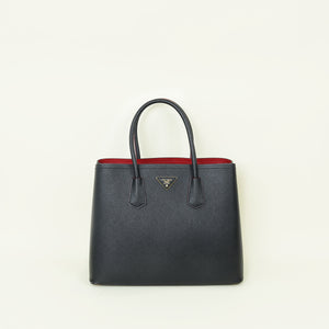 Prada Black Cuir Double Handle Large Bag