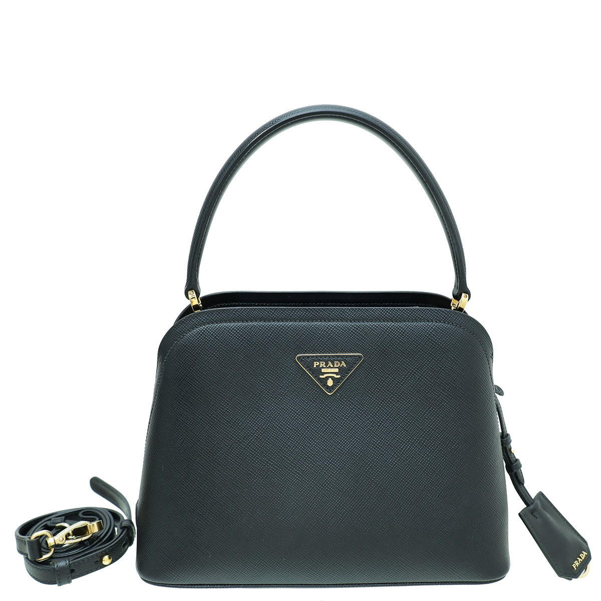Prada Black Cuir Matinee Medium Bag-Prada-THE CLOSET