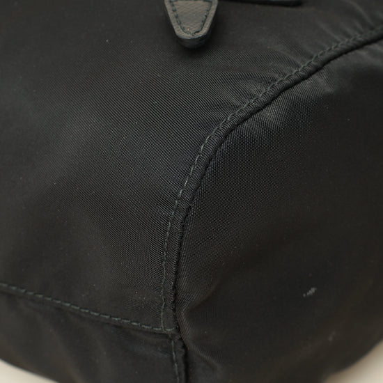 Prada Black Logo Nylon Drawstring Pouch-Prada-THE CLOSET