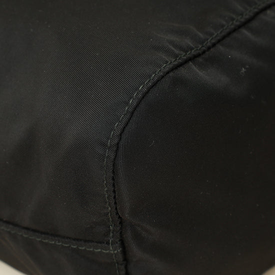 Prada Black Logo Nylon Drawstring Pouch-Prada-THE CLOSET