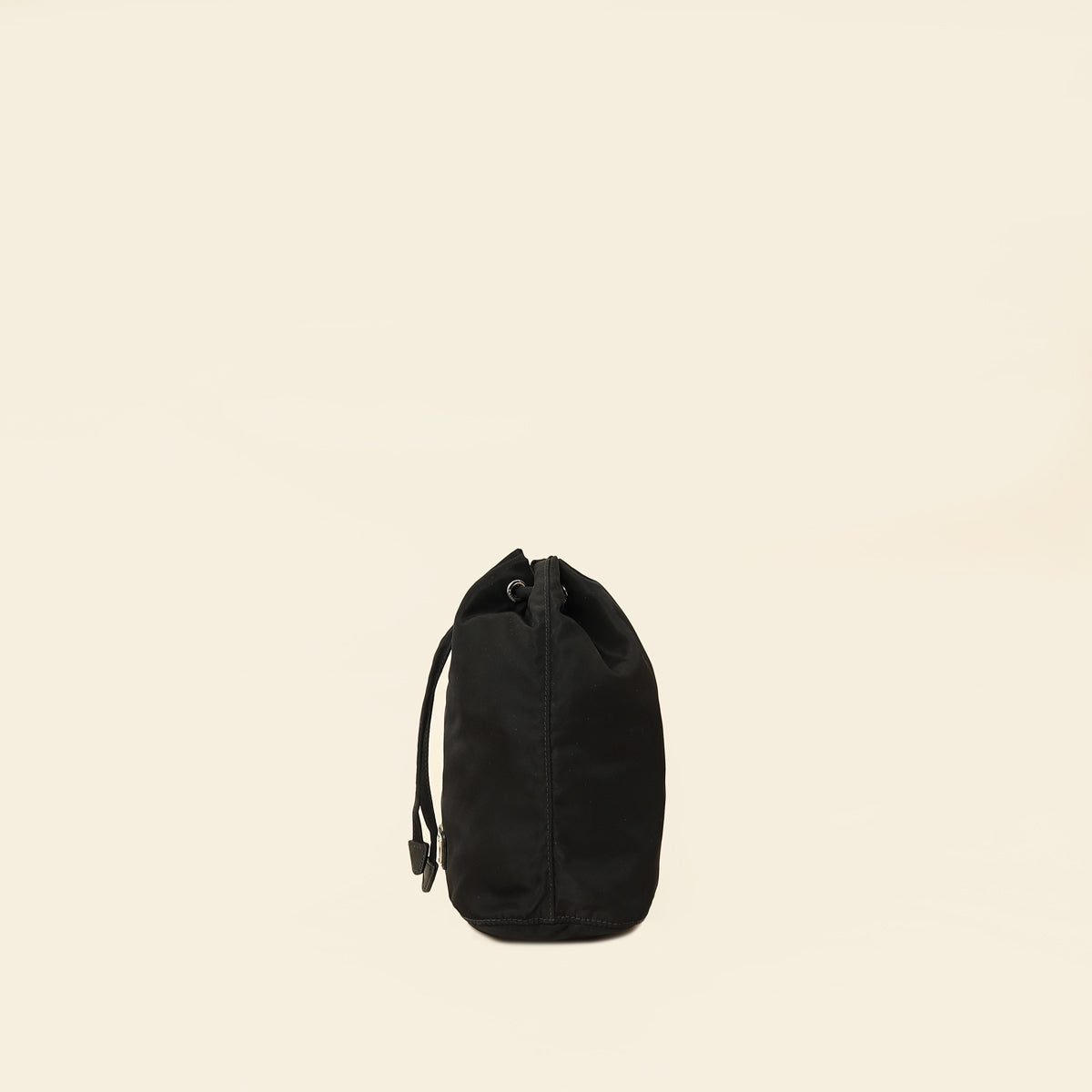 Prada Black Logo Nylon Drawstring Pouch-Prada-THE CLOSET