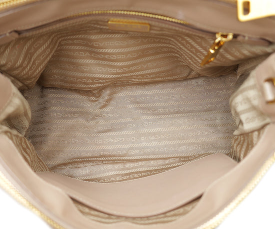 Prada Nude Lux Galleria Tote Medium Bag