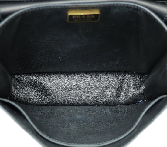 Prada Black Crystal City Cahier Shoulder Bag