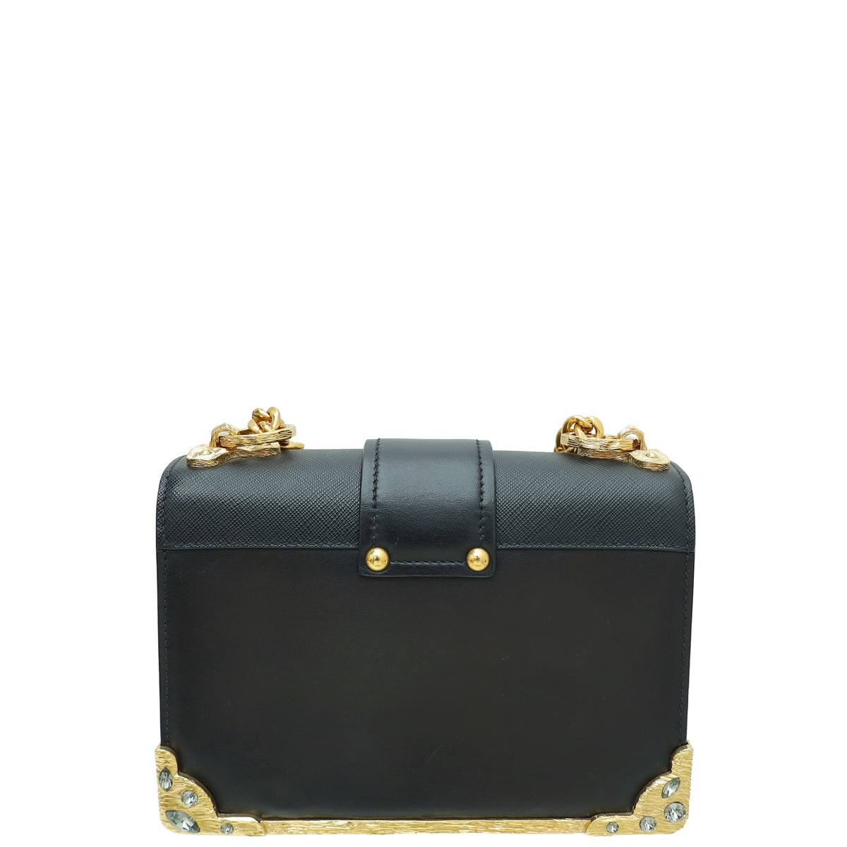 Prada Black Crystal City Cahier Shoulder Bag-Prada-THE CLOSET