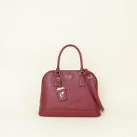 Prada Burgundy Open Promenade Bag