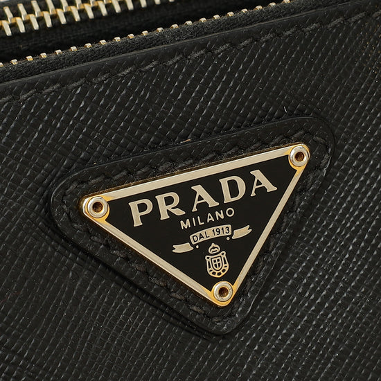 Prada Black Lux Micro Galleria Bag-Prada-THE CLOSET