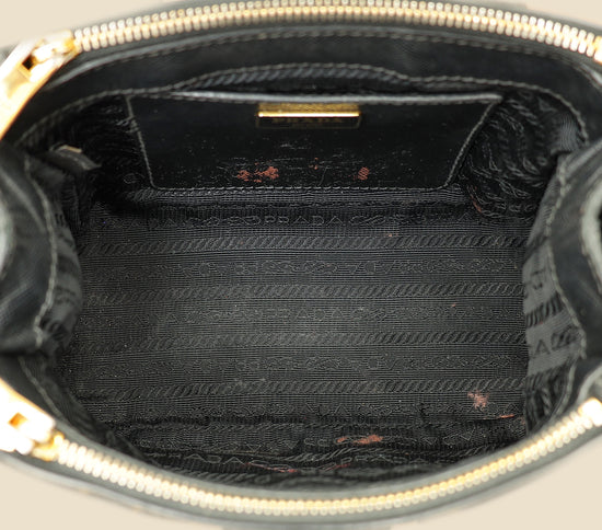 Prada Black Lux Micro Galleria Bag-Prada-THE CLOSET