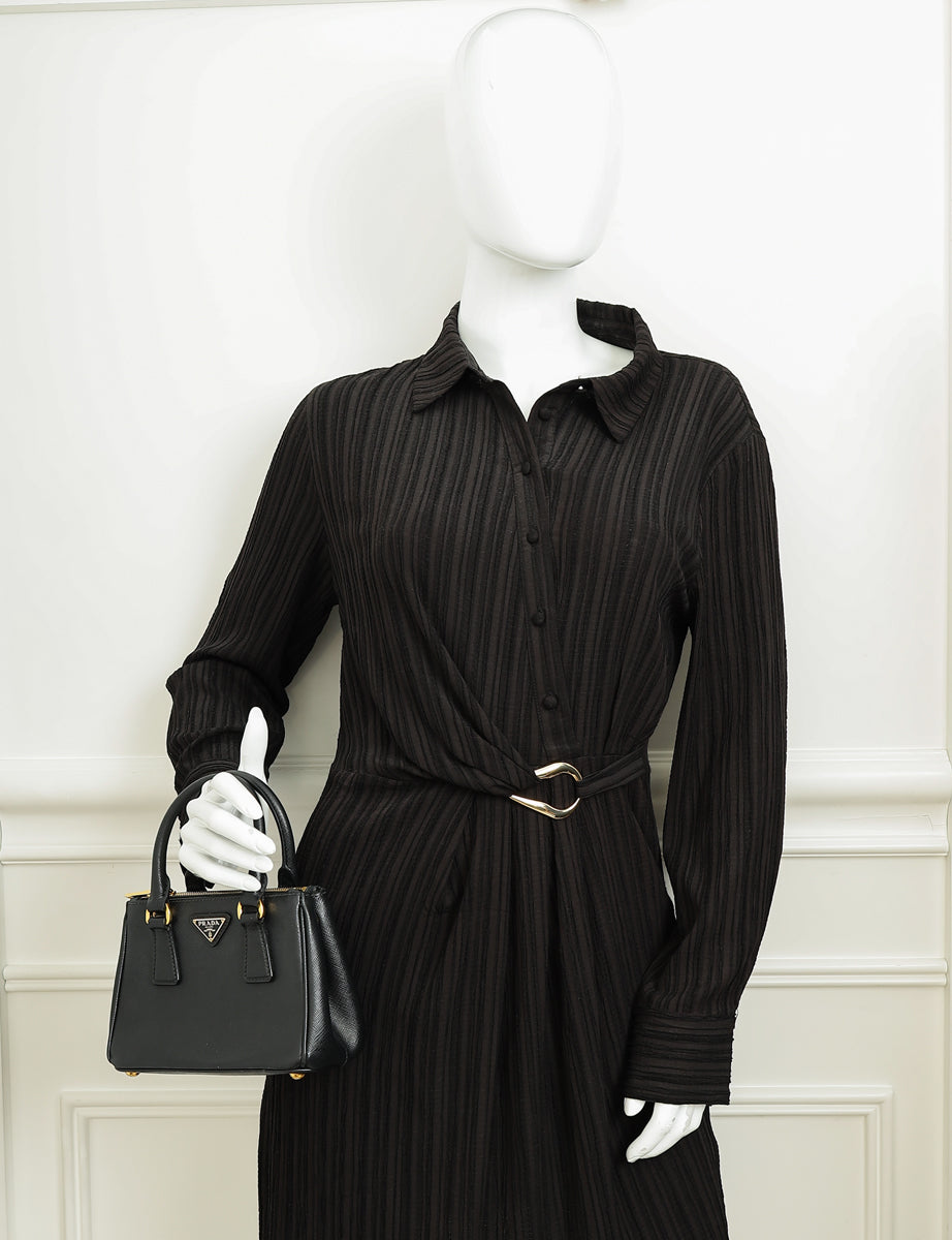 Prada Black Lux Micro Galleria Bag-Prada-THE CLOSET